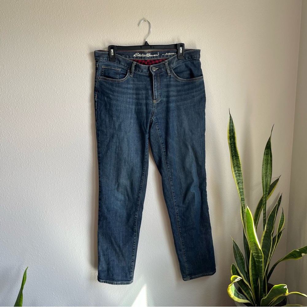eddie bauer flannel lined jeans